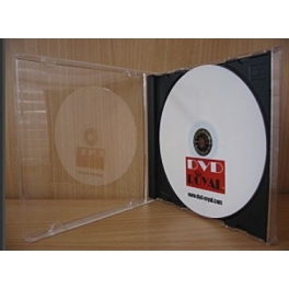 Boitier slim en cristal pour CD avec un fond noir Boitier slim en cristal pour CD avec un fond noir